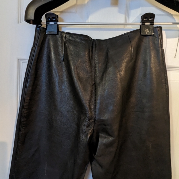OSCAR LEOPOLD - Vintage Black Leather Straight Leg Pant - Picture 4 of 12